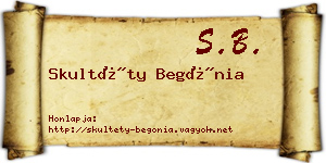 Skultéty Begónia névjegykártya
